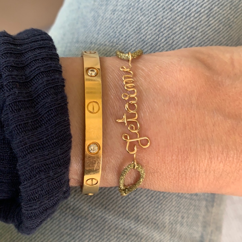 Atelier Paulin “Jetaime” bracelet.